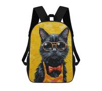 sinyumoney Impresión 3D Cool Cat Painting with Sunglasses Mochilas Escolares Para Niños Mochilas Para Libros De Gran Capacidad Mochila De Viaje Mochilas De Día 17inch