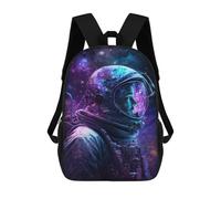 sinyumoney Impresión 3D Cosmic Astronaut Portrait Mochilas Escolares Para Niños De 17 Pulgadas, Mochilas Para Libros Para Niños, Mochila De Gran Capacidad, Mochila De Viaje, Mochilas De Uso Diario