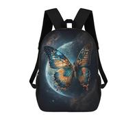 sinyumoney Impresión 3D Cosmic Butterfly Art Print Mochilas Escolares Para Niños De 17 Pulgadas, Mochilas Para Libros Para Niños, Mochila De Gran Capacidad, Mochila De Viaje, Mochilas De Uso Diario
