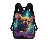 sinyumoney Impresión 3D Cosmic Canine Adventure-2 Mochilas Escolares Para Niños De 17 Pulgadas, Mochilas Para Libros Para Niños, Mochila De Gran Capacidad, Mochila De Viaje, Mochilas De Uso Diario