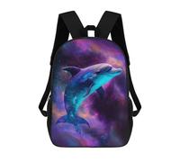 sinyumoney Impresión 3D Cosmic Dolphin Art Print-6 Mochilas Escolares Para Niños De 17 Pulgadas, Mochilas Para Libros Para Niños, Mochila De Gran Capacidad, Mochila De Viaje, Mochilas De Uso Diario