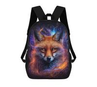 sinyumoney Impresión 3D Cosmic Fox Art Print-19 Mochilas Escolares Para Niños De 17 Pulgadas, Mochilas Para Libros Para Niños, Mochila De Gran Capacidad, Mochila De Viaje, Mochilas De Uso Diario