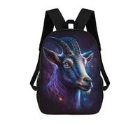sinyumoney Impresión 3D Cosmic Goat Portrait-1 Mochilas Escolares Para Niños De 17 Pulgadas, Mochilas Para Libros Para Niños, Mochila De Gran Capacidad, Mochila De Viaje, Mochilas De Uso Diario