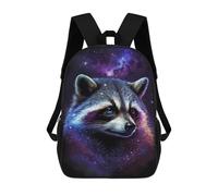 sinyumoney Impresión 3D Cosmic Raccoon Art Print-12 Mochilas Escolares Para Niños De 17 Pulgadas, Mochilas Para Libros Para Niños, Mochila De Gran Capacidad, Mochila De Viaje, Mochilas De Uso Diario