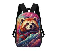 sinyumoney Impresión 3D Cosmic Red Panda Adventure Mochilas Escolares Para Niños De 17 Pulgadas, Mochilas Para Libros Para Niños, Mochila De Gran Capacidad, Mochila De Viaje, Mochilas De Uso Diario