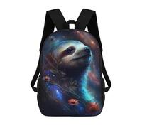 sinyumoney Impresión 3D Cosmic Sloth with Flowers Mochilas Escolares Para Niños De 17 Pulgadas, Mochilas Para Libros Para Niños, Mochila De Gran Capacidad, Mochila De Viaje, Mochilas De Uso Diario