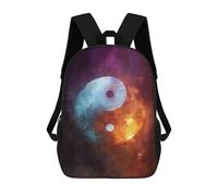 sinyumoney Impresión 3D Cosmic Yin Yang Symbol-6 Mochilas Escolares Para Niños De 17 Pulgadas, Mochilas Para Libros Para Niños, Mochila De Gran Capacidad, Mochila De Viaje, Mochilas De Uso Diario