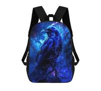 sinyumoney Impresión 3D Dark Raven in Forest Mochilas Escolares Para Niños Mochilas Para Libros De Gran Capacidad Mochila De Viaje Mochilas De Día 17inch
