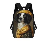 sinyumoney Impresión 3D Dog in A Yellow Scarf Mochilas Escolares Para Niños Mochilas Para Libros De Gran Capacidad Mochila De Viaje Mochilas De Día 17inch