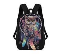 sinyumoney Impresión 3D Dreamcatcher Mandala Owl Mochilas Escolares Para Niños Mochilas Para Libros De Gran Capacidad Mochila De Viaje Mochilas De Día 17inch
