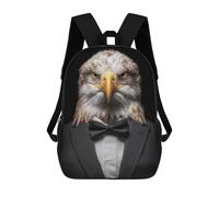sinyumoney Impresión 3D Eagle in Tuxedo Mochilas Escolares Para Niños Mochilas Para Libros De Gran Capacidad Mochila De Viaje Mochilas De Día 17inch