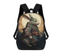 sinyumoney Impresión 3D Elegant Rabbit Art Print-1 Mochilas Escolares Para Niños De 17 Pulgadas, Mochilas Para Libros Para Niños, Mochila De Gran Capacidad, Mochila De Viaje, Mochilas De Uso Diario
