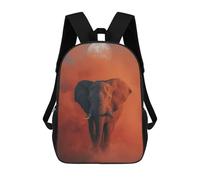 sinyumoney Impresión 3D Elephant Under The Moon in Orange Haze Mochilas Escolares Para Niños Mochilas Para Libros De Gran Capacidad Mochila De Viaje Mochilas De Día 17inch