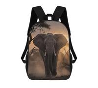 sinyumoney Impresión 3D Elephant Walking at Sunset Mochilas Escolares Para Niños De 17 Pulgadas, Mochilas Para Libros Para Niños, Mochila De Gran Capacidad, Mochila De Viaje, Mochilas De Uso Diario