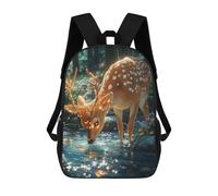sinyumoney Impresión 3D Enchanted Forest Deer-9 Mochilas Escolares Para Niños De 17 Pulgadas, Mochilas Para Libros Para Niños, Mochila De Gran Capacidad, Mochila De Viaje, Mochilas De Uso Diario
