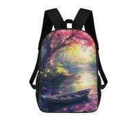 sinyumoney Impresión 3D Enchanted Forest River Scene Mochilas Escolares Para Niños De 17 Pulgadas, Mochilas Para Libros Para Niños, Mochila De Gran Capacidad, Mochila De Viaje, Mochilas De Uso Diario