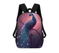 sinyumoney Impresión 3D Enchanted Peacock Fantasy-1 Mochilas Escolares Para Niños Mochilas Para Libros De Gran Capacidad Mochila De Viaje Mochilas De Día 17inch