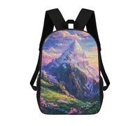 sinyumoney Impresión 3D Fantasy Mountain Landscape Mochilas Escolares Para Niños De 17 Pulgadas, Mochilas Para Libros Para Niños, Mochila De Gran Capacidad, Mochila De Viaje, Mochilas De Uso Diario