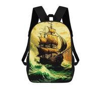 sinyumoney Impresión 3D Fantasy Ship Mochilas Escolares Para Niños Mochilas Para Libros De Gran Capacidad Mochila De Viaje Mochilas De Día 17inch