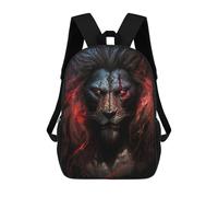 sinyumoney Impresión 3D Fiery Lion's Roar -1 Mochilas Escolares Para Niños Mochilas Para Libros De Gran Capacidad Mochila De Viaje Mochilas De Día 17inch
