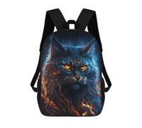 sinyumoney Impresión 3D Flaming Cat Artwork Mochilas Escolares Para Niños De 17 Pulgadas, Mochilas Para Libros Para Niños, Mochila De Gran Capacidad, Mochila De Viaje, Mochilas De Uso Diario