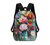 sinyumoney Impresión 3D Flowers Fantasy Mochilas Escolares Para Niños De 17 Pulgadas, Mochilas Para Libros Para Niños, Mochila De Gran Capacidad, Mochila De Viaje, Mochilas De Uso Diario