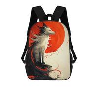 sinyumoney Impresión 3D Fox Ghost Mochilas Escolares Para Niños De 17 Pulgadas, Mochilas Para Libros Para Niños, Mochila De Gran Capacidad, Mochila De Viaje, Mochilas De Uso Diario