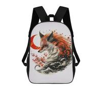sinyumoney Impresión 3D Fox Watercolor Mochilas Escolares Para Niños De 17 Pulgadas, Mochilas Para Libros Para Niños, Mochila De Gran Capacidad, Mochila De Viaje, Mochilas De Uso Diario