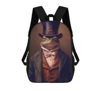 sinyumoney Impresión 3D Frog Poster Mochilas Escolares Para Niños Mochilas Para Libros De Gran Capacidad Mochila De Viaje Mochilas De Día 17inch