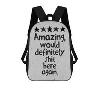 sinyumoney Impresión 3D Funny Bathroom Reviews Mochilas Escolares Para Niños Mochilas Para Libros De Gran Capacidad Mochila De Viaje Mochilas De Día 17inch