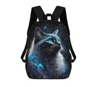 sinyumoney Impresión 3D Galactic Cat Art Print Mochilas Escolares Para Niños De 17 Pulgadas, Mochilas Para Libros Para Niños, Mochila De Gran Capacidad, Mochila De Viaje, Mochilas De Uso Diario