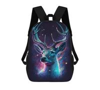 sinyumoney Impresión 3D Galactic Deer Art Print-7 Mochilas Escolares Para Niños De 17 Pulgadas, Mochilas Para Libros Para Niños, Mochila De Gran Capacidad, Mochila De Viaje, Mochilas De Uso Diario
