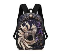 sinyumoney Impresión 3D Galactic Fox Chronicles Mochilas Escolares Para Niños De 17 Pulgadas, Mochilas Para Libros Para Niños, Mochila De Gran Capacidad, Mochila De Viaje, Mochilas De Uso Diario