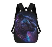 sinyumoney Impresión 3D Galactic Leopard Portrait-2 Mochilas Escolares Para Niños De 17 Pulgadas, Mochilas Para Libros Para Niños, Mochila De Gran Capacidad, Mochila De Viaje, Mochilas De Uso Diario