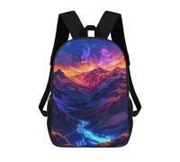 sinyumoney Impresión 3D Galactic Mountain Range Mochilas Escolares Para Niños De 17 Pulgadas, Mochilas Para Libros Para Niños, Mochila De Gran Capacidad, Mochila De Viaje, Mochilas De Uso Diario