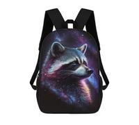 sinyumoney Impresión 3D Galactic Raccoon Art Print Mochilas Escolares Para Niños De 17 Pulgadas, Mochilas Para Libros Para Niños, Mochila De Gran Capacidad, Mochila De Viaje, Mochilas De Uso Diario