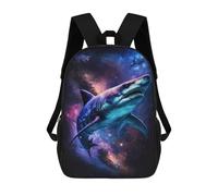 sinyumoney Impresión 3D Galactic Shark Art Print-1 Mochilas Escolares Para Niños De 17 Pulgadas, Mochilas Para Libros Para Niños, Mochila De Gran Capacidad, Mochila De Viaje, Mochilas De Uso Diario