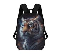 sinyumoney Impresión 3D Galactic Tiger Portrait -17 Mochilas Escolares Para Niños De 17 Pulgadas, Mochilas Para Libros Para Niños, Mochila De Gran Capacidad, Mochila De Viaje, Mochilas De Uso Diario