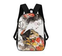 sinyumoney Impresión 3D Geisha Abstract Mochilas Escolares Para Niños De 17 Pulgadas, Mochilas Para Libros Para Niños, Mochila De Gran Capacidad, Mochila De Viaje, Mochilas De Uso Diario