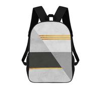 sinyumoney Impresión 3D Geometric Shapes XII Mochilas Escolares Para Niños Mochilas Para Libros De Gran Capacidad Mochila De Viaje Mochilas De Día 17inch