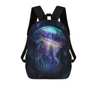 sinyumoney Impresión 3D Glowing Jellyfish Art Print Mochilas Escolares Para Niños De 17 Pulgadas, Mochilas Para Libros Para Niños, Mochila De Gran Capacidad, Mochila De Viaje, Mochilas De Uso Diario
