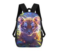 sinyumoney Impresión 3D Glowing Tiger Cub Art Print Mochilas Escolares Para Niños De 17 Pulgadas, Mochilas Para Libros Para Niños, Mochila De Gran Capacidad, Mochila De Viaje, Mochilas De Uso Diario