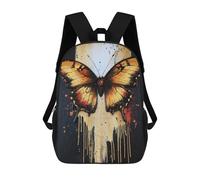 sinyumoney Impresión 3D Golden Butterfly Painting Mochilas Escolares Para Niños De 17 Pulgadas, Mochilas Para Libros Para Niños, Mochila De Gran Capacidad, Mochila De Viaje, Mochilas De Uso Diario