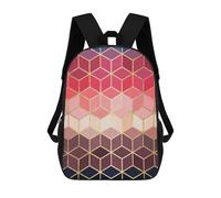 sinyumoney Impresión 3D Golden Mosaic V Mochilas Escolares Para Niños Mochilas Para Libros De Gran Capacidad Mochila De Viaje Mochilas De Día 17inch
