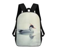 sinyumoney Impresión 3D Goosander Duck on Water Mochilas Escolares Para Niños De 17 Pulgadas, Mochilas Para Libros Para Niños, Mochila De Gran Capacidad, Mochila De Viaje, Mochilas De Uso Diario