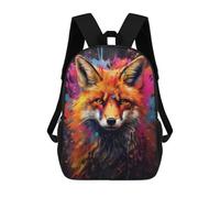 sinyumoney Impresión 3D Graffiti Splatter Fox Wall Mochilas Escolares Para Niños De 17 Pulgadas, Mochilas Para Libros Para Niños, Mochila De Gran Capacidad, Mochila De Viaje, Mochilas De Uso Diario