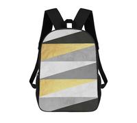 sinyumoney Impresión 3D Gray And Gold Art 04 Mochilas Escolares Para Niños Mochilas Para Libros De Gran Capacidad Mochila De Viaje Mochilas De Día 17inch