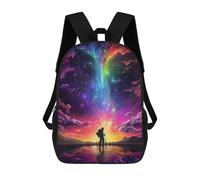 sinyumoney Impresión 3D Hiking The Alien World Mochilas Escolares Para Niños Mochilas Para Libros De Gran Capacidad Mochila De Viaje Mochilas De Día 17inch