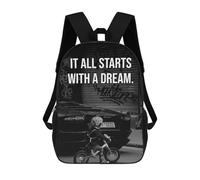 sinyumoney Impresión 3D It All Starts With A Dream Mochilas Escolares Para Niños De 17 Pulgadas, Mochilas Para Libros Para Niños, Mochila De Gran Capacidad, Mochila De Viaje, Mochilas De Uso Diario