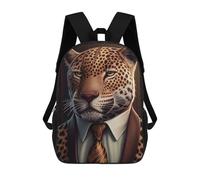 sinyumoney Impresión 3D Jaguar Suit Animal Mochilas Escolares Para Niños Mochilas Para Libros De Gran Capacidad Mochila De Viaje Mochilas De Día 17inch